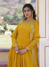 Yellow Colour Gown Looking Strange